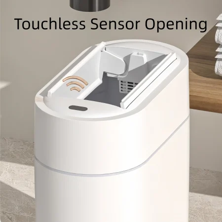Smart Sensor Trash Can with Dual-Open Lid