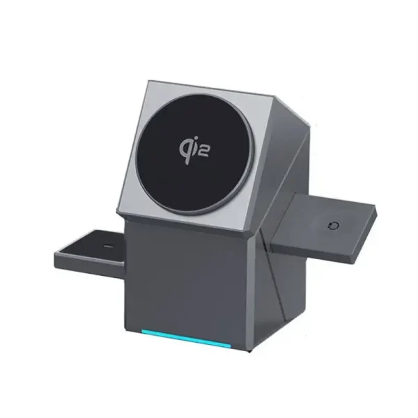 Geometric Rotating Cube 3-in-1 Magnetic Wireless Charger