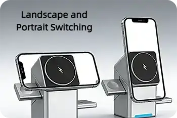 Geometric Rotating Cube 3-in-1 Magnetic Wireless Charger